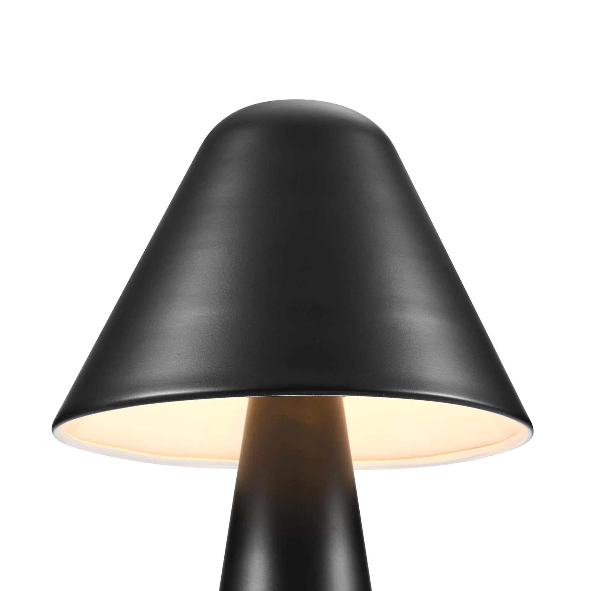 Alt View 4. Modway - Jovial Metal Mushroom Table Lamp by Modway - Black.