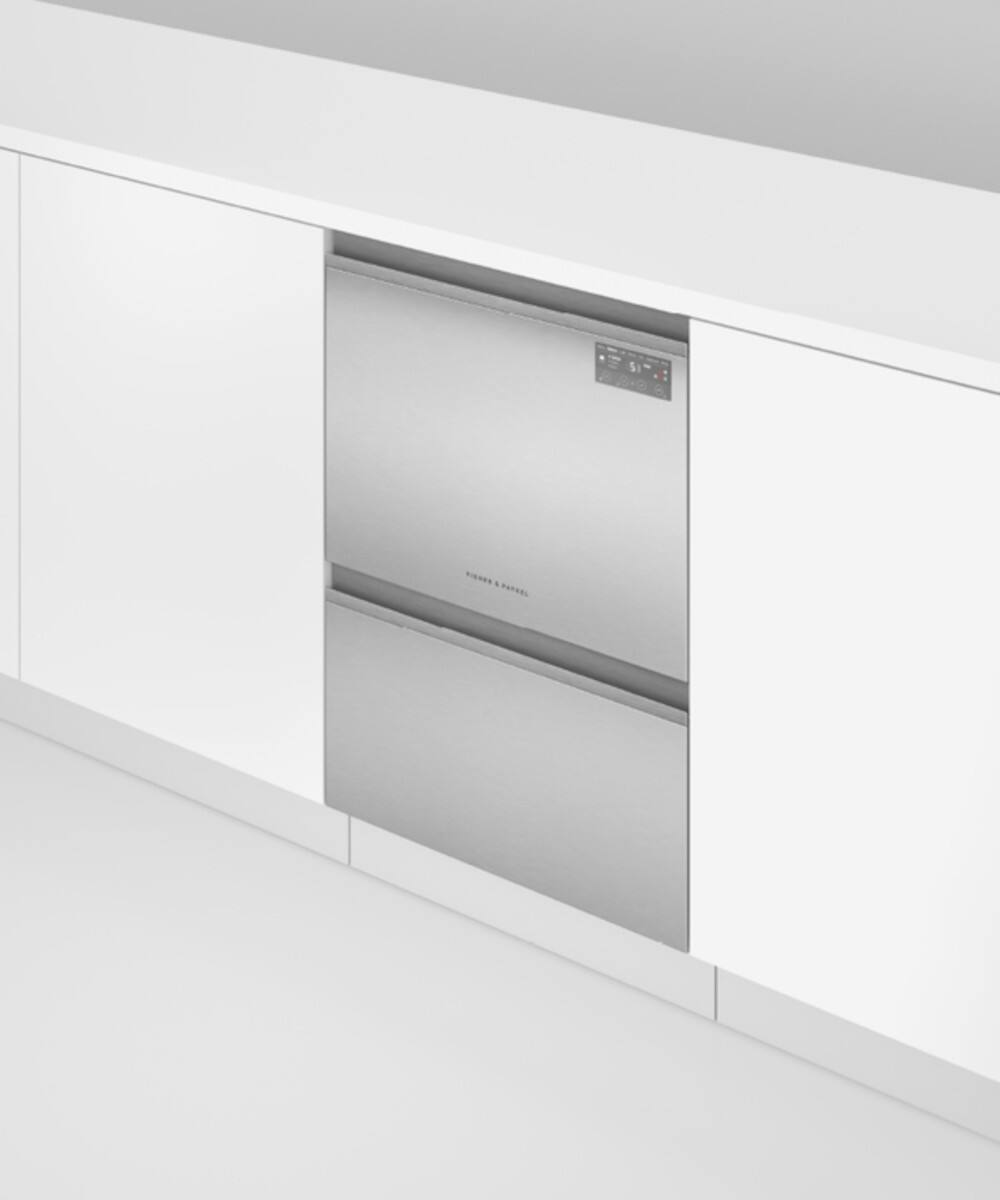 Alt View 14. Fisher & Paykel - Top Control Stainless Steel Built-in Double DishDrawer with 44 dBA - Stainless steel.