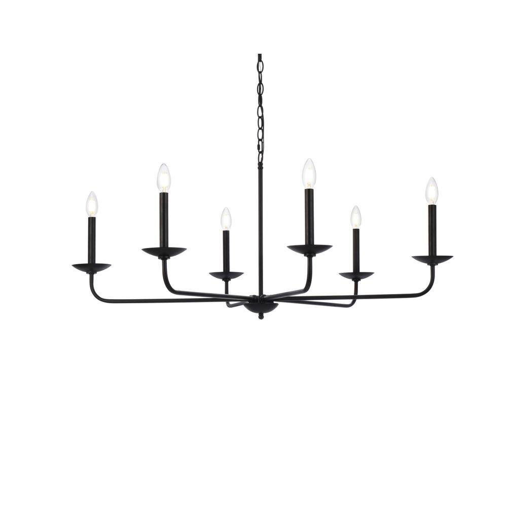 Alt View 4. Living District - Cohen 42 inch pendant in black - Black.