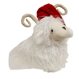 BreeBe - Stuffed Sitting Winter Angora Ram - Multi