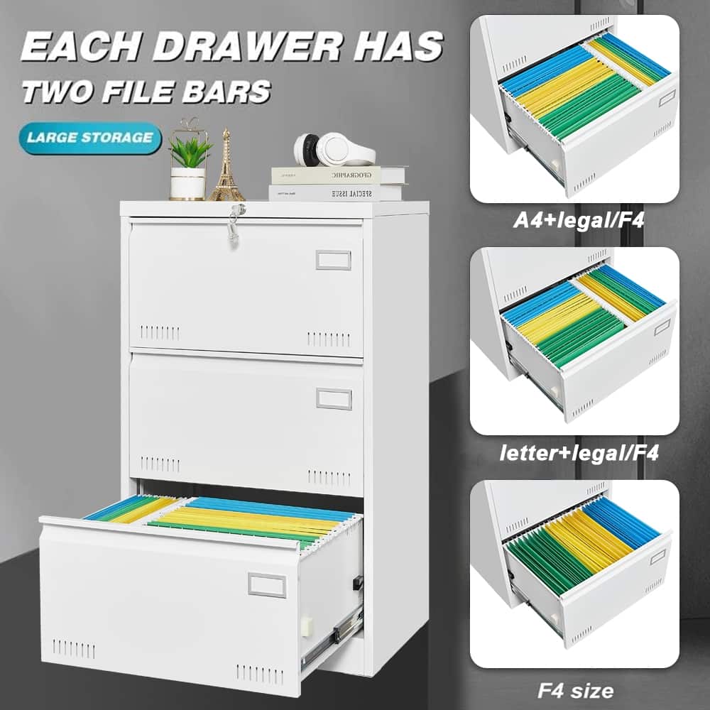 EACH DRAWER HAS TWO FILE BARS

LARGE STORAGE

A4+legal/F4

letter+legal/F4

F4 size
