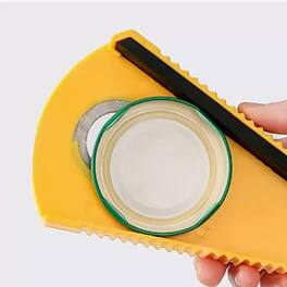 PARKER SLATER - 5-in-1 Jar & Bottle Opener, Easy Grip, for Weak Hands, Small - Yellow