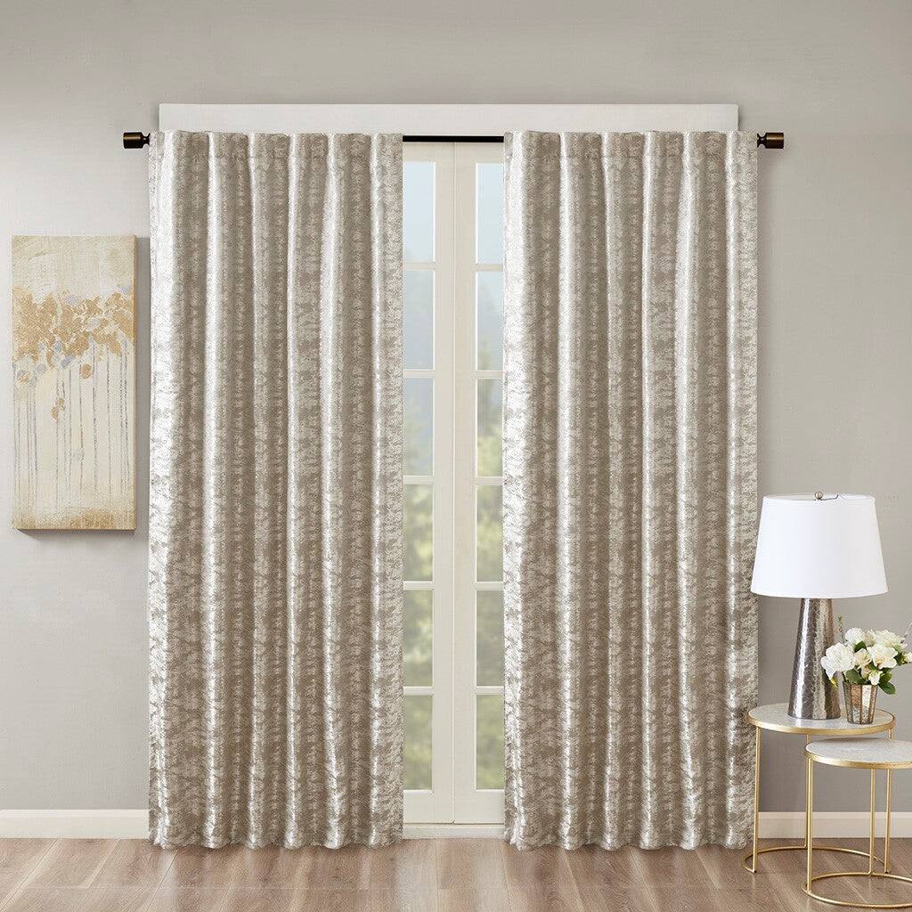 Front. BreeBe - Jacquard Lined Total Blackout Rod Pocket/Back Tab Curtain Panel(Only 1 Pc Panel) - Multicolor.