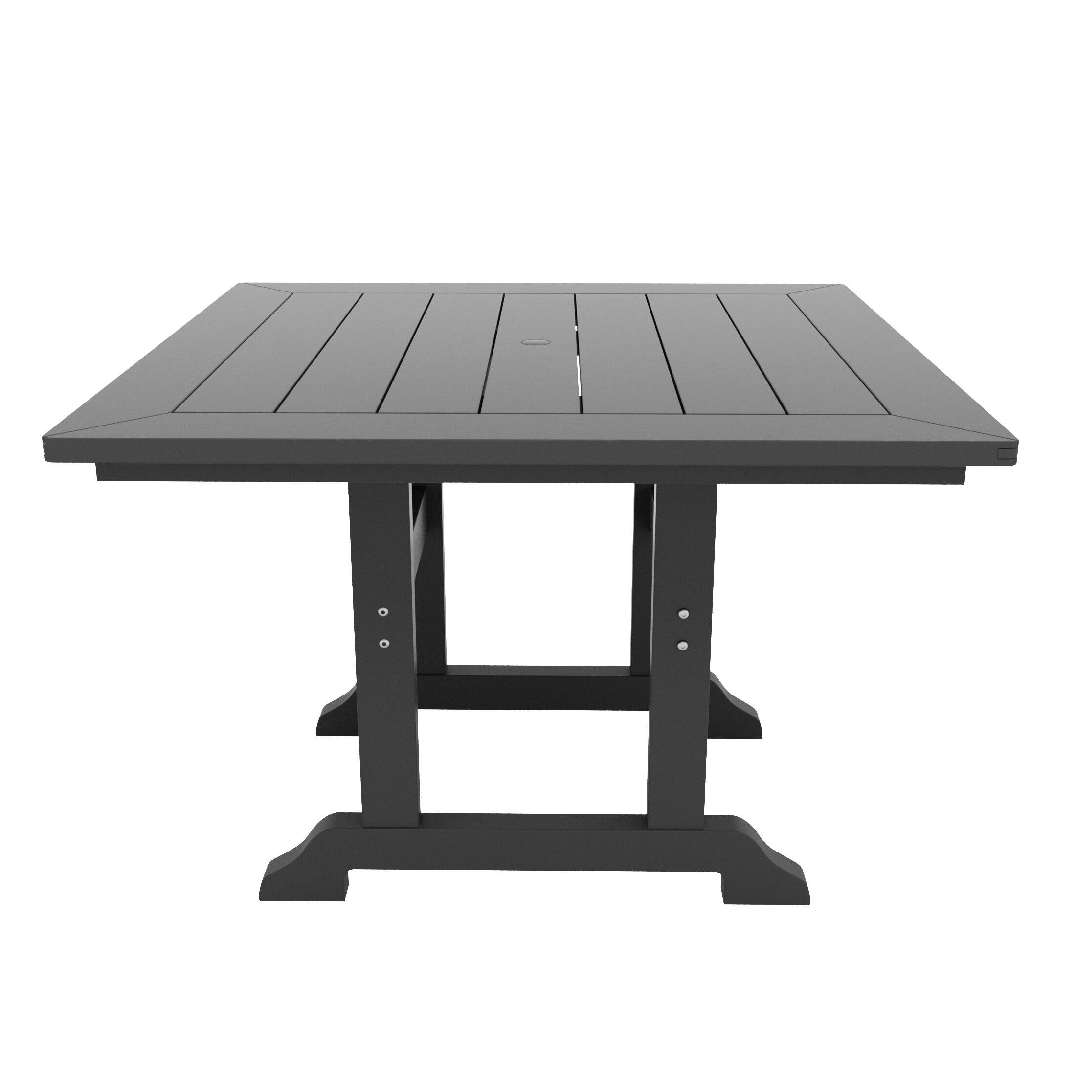 Back. WestinTrends - WestinTrends Malibu 43" Outdoor Patio Square Dining Table - Gray.