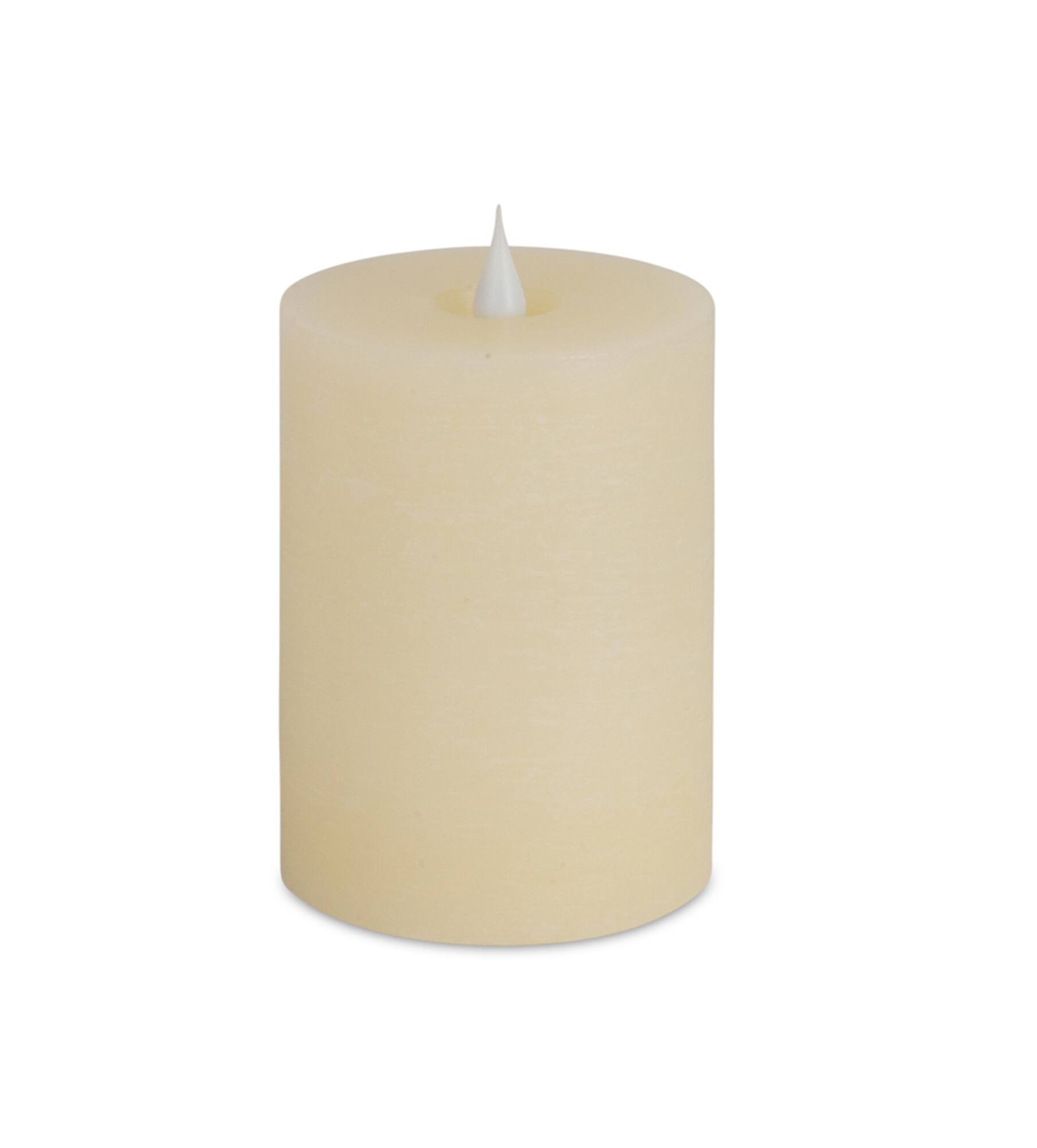 Angle. BreeBe - Simplux Designer LED Candle with Remote (Set of 2) - Beige.
