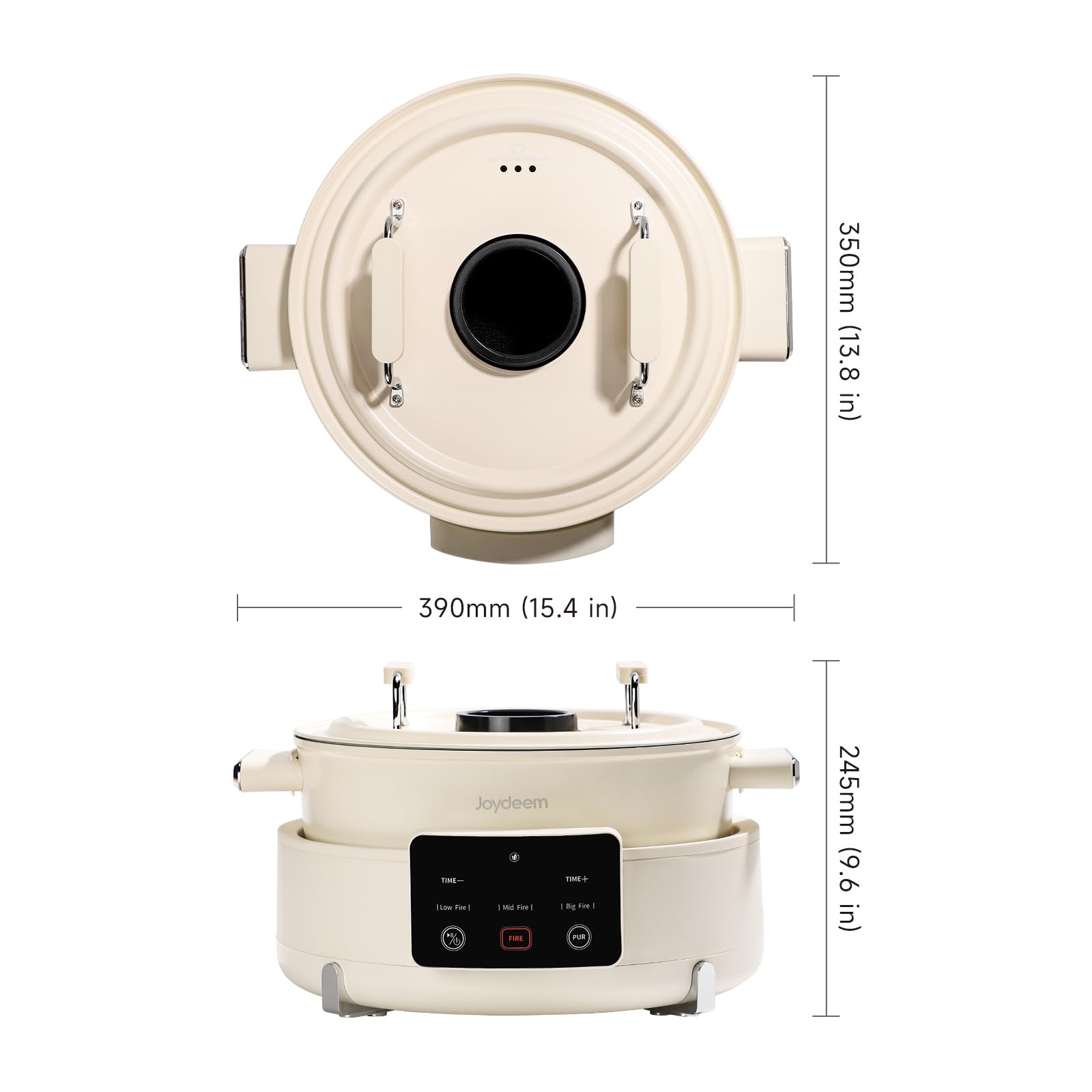 350mm (13.8 in)  
390mm (15.4 in)  
Joydeem TIME- TIME+ Flow Fin I Md Fire] 5g Firt - % FIRE PUR  
245mm (9.6 in)