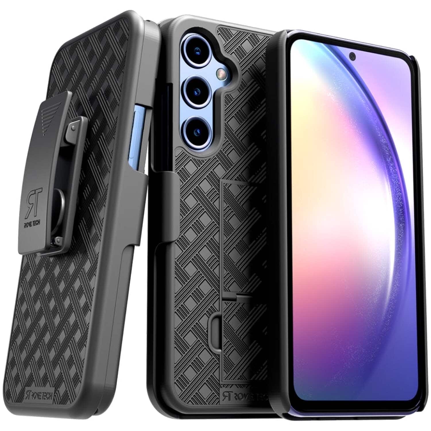 RomeTech - Shell Holster Combo Case for Samsung Galaxy A25 5G - Black