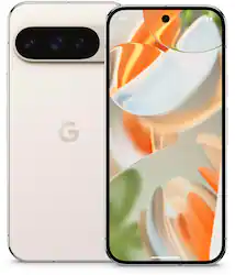 Google - Pixel 9 Pro 128GB (Unlocked) - Porcelain - Front_Zoom