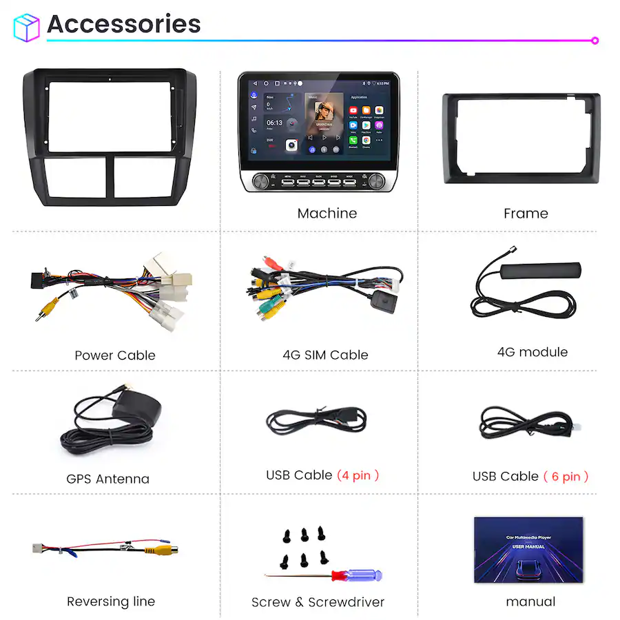 Junsun For Subaru Forester Impreza 2007 2013 Car Stereo Radio 4+64GB 10 ...