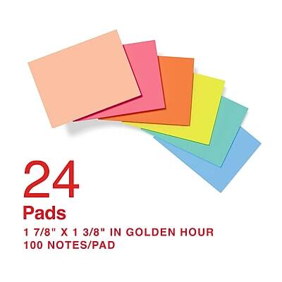 24 Pads  
1 7/8" x 1 3/8" in Golden Hour  
100 Notes/Pad
