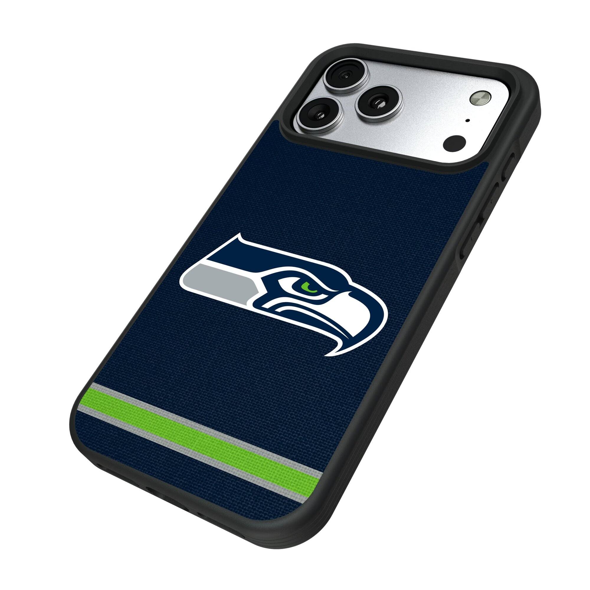 Alt View 1. Keyscaper - Seattle Seahawks Bump Case with 8.2ft Drop Protection - 15 - Multicolor.