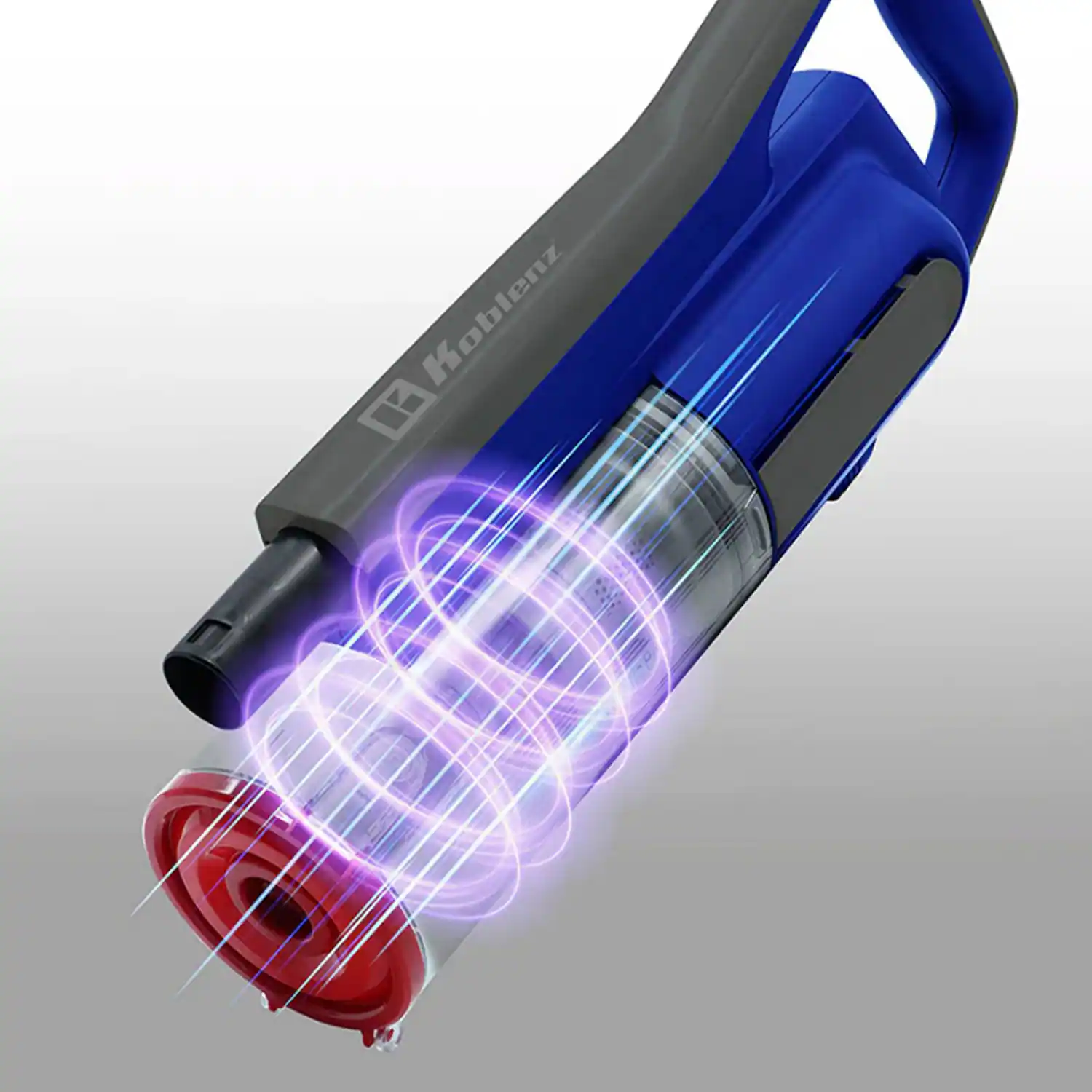 Left. Koblenz - Koblenz Cyclonic Stick Upright Vacuum Cleaner - Blue.