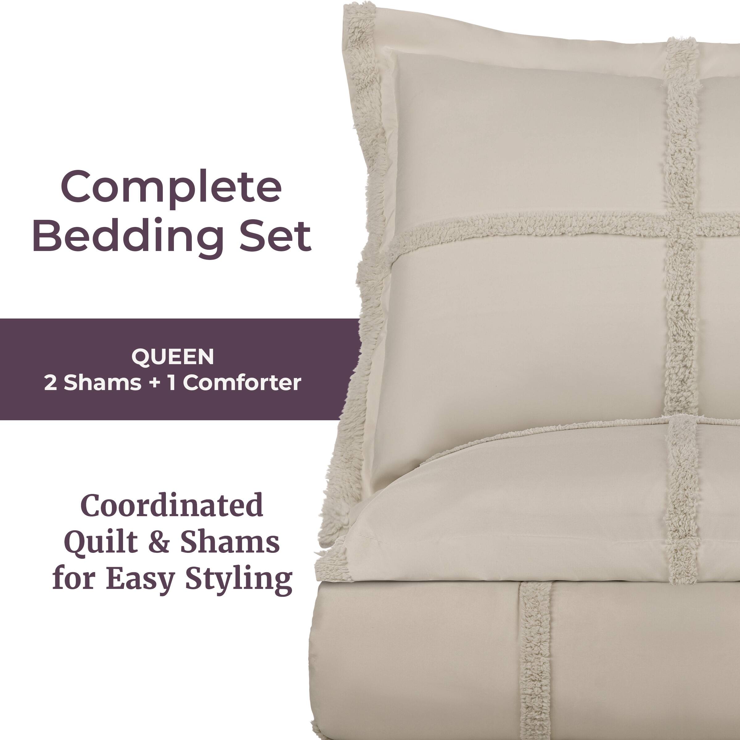 Complete Bedding Set

QUEEN
2 Shams + 1 Comforter

Coordinated Quilt & Shams for Easy Styling