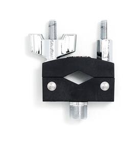 Gibraltar Hardware - Hinged Microphone Clamp with Integrated Gooseneck Thread Mount, Compatible with 1/2" to 1-1/2" Diameter Tubes