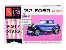 Skill 2 Model Kit 1932 Ford V-8 Coupe "Scale Stars" 1/32 Scale Model by AMT - Blue