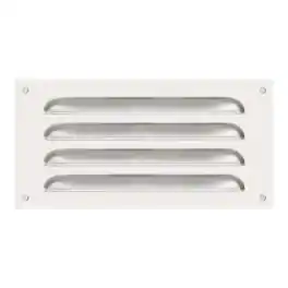 Unique Bargains - 4"x8" Stainless Steel Vent Cover, Screen Air Grille Ventilation Cover HVAC Louvered Grill Built-in Mesh for Home - Silver