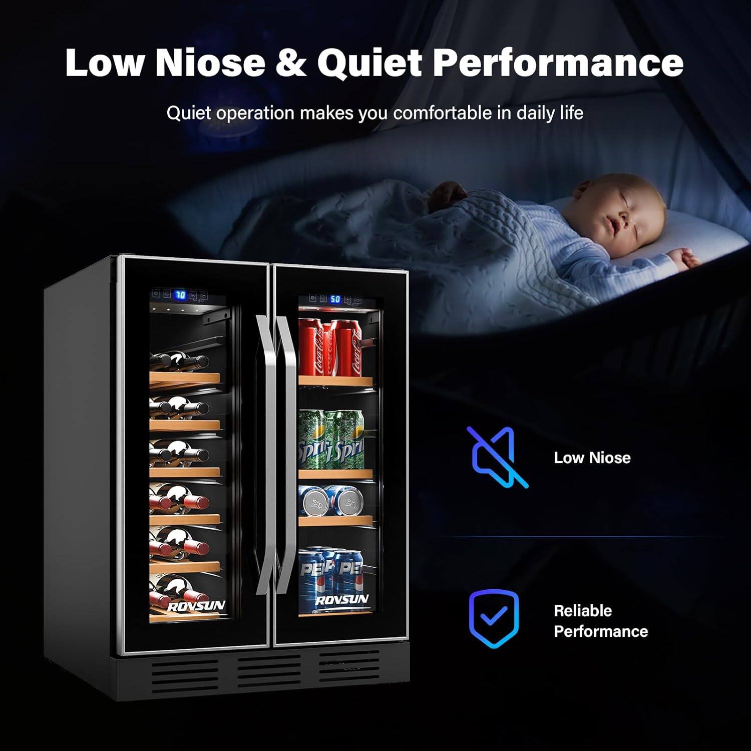 Low Noise & Quiet Performance  
Quiet operation makes you comfortable in daily life  

Low Noise  
Reliable Performance