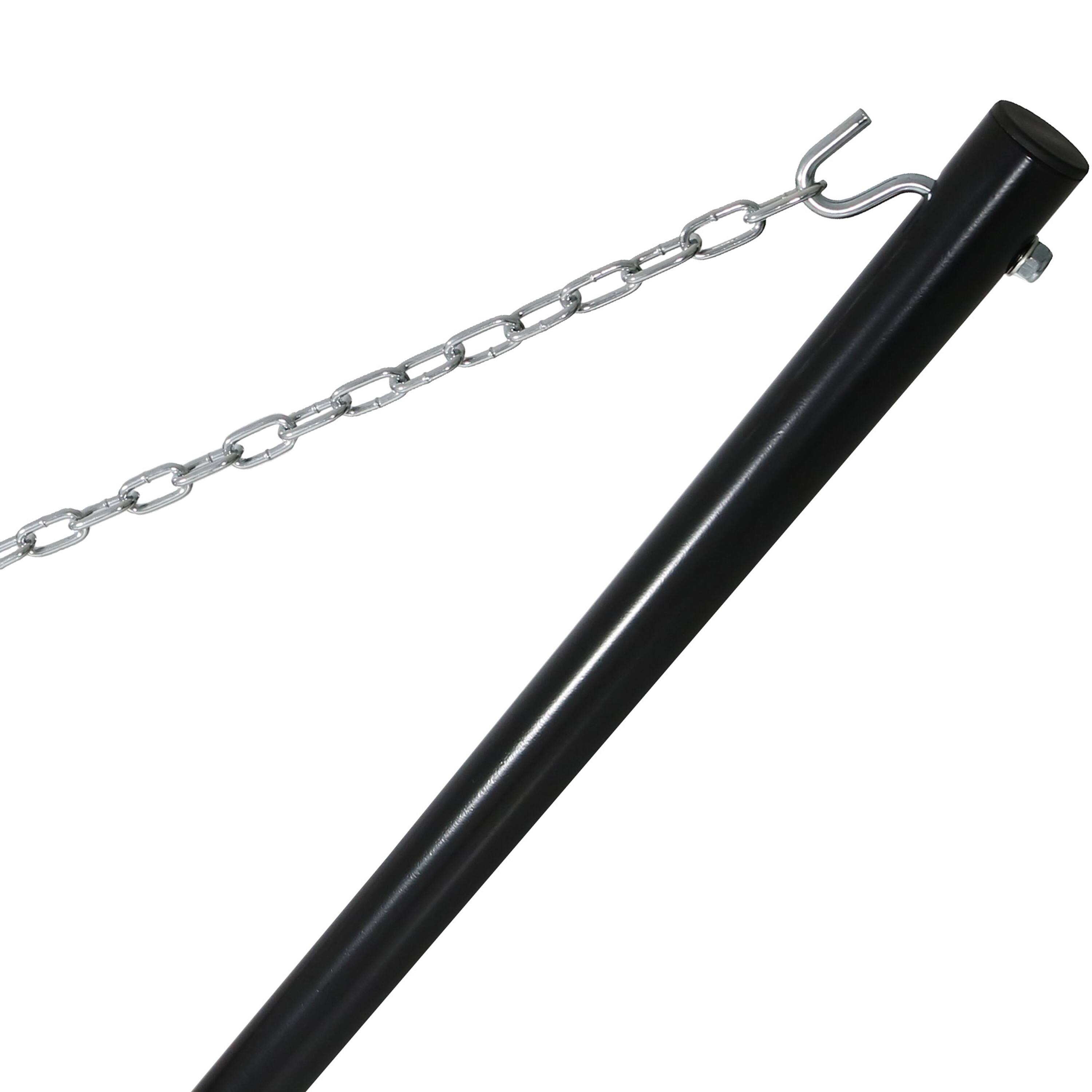 Alt View 6. Sunnydaze - 2-Person Woven Cotton/Nylon Hammock with Steel Stand - Blue.