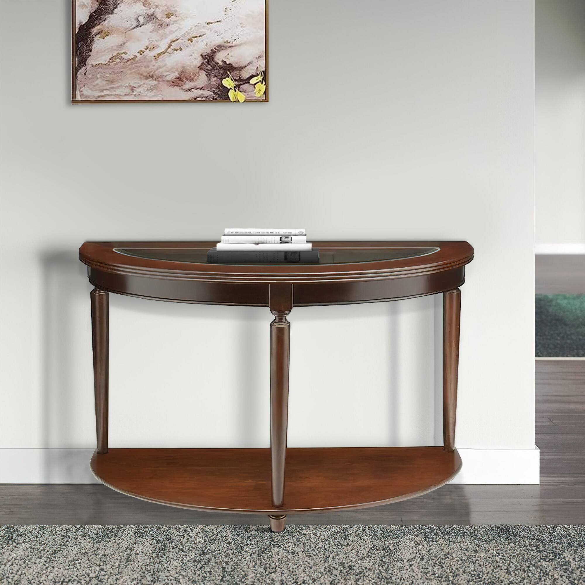 Alt View 5. Manhattan Lane - Granvia Traditional Sofa Table, Dark Cherry - Dark Cherry.