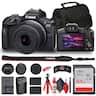 Bundle - Canon - EOS R100 Mirrorless Camera with 18-45mm Lens + Bag + 64GB Card + LPE17 Battery + More - Black W/ Lens Bundle