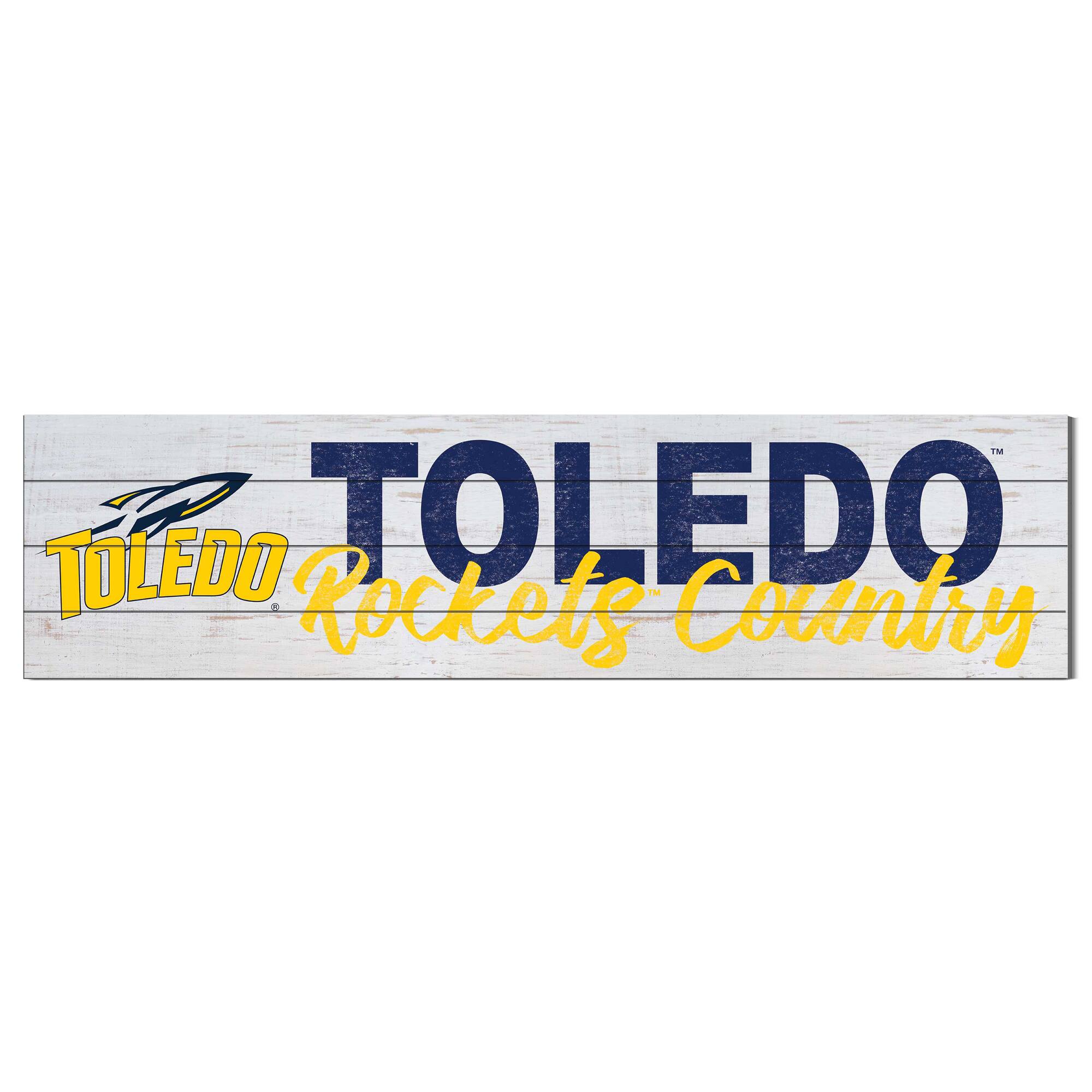 Toledo Rockets 40'' x 10'' Logo Sign