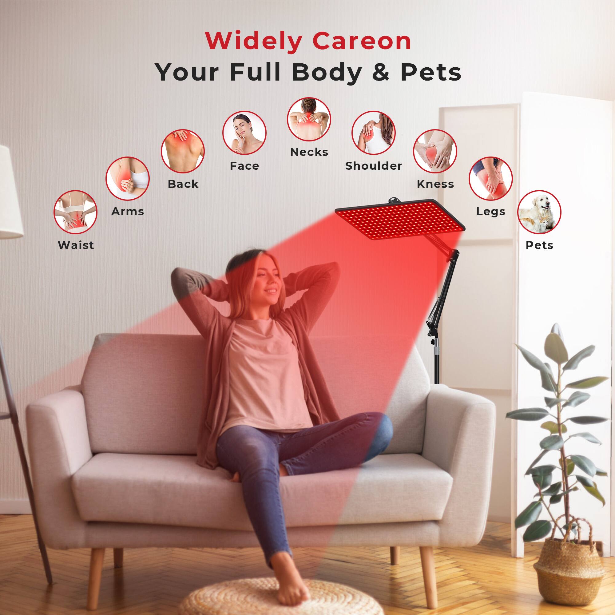 Widely Careon  
Your Full Body & Pets  

- Face  
- Neck  
- Shoulder  
- Knees  
- Legs  
- Pets  
- Back  
- Arms  
- Waist