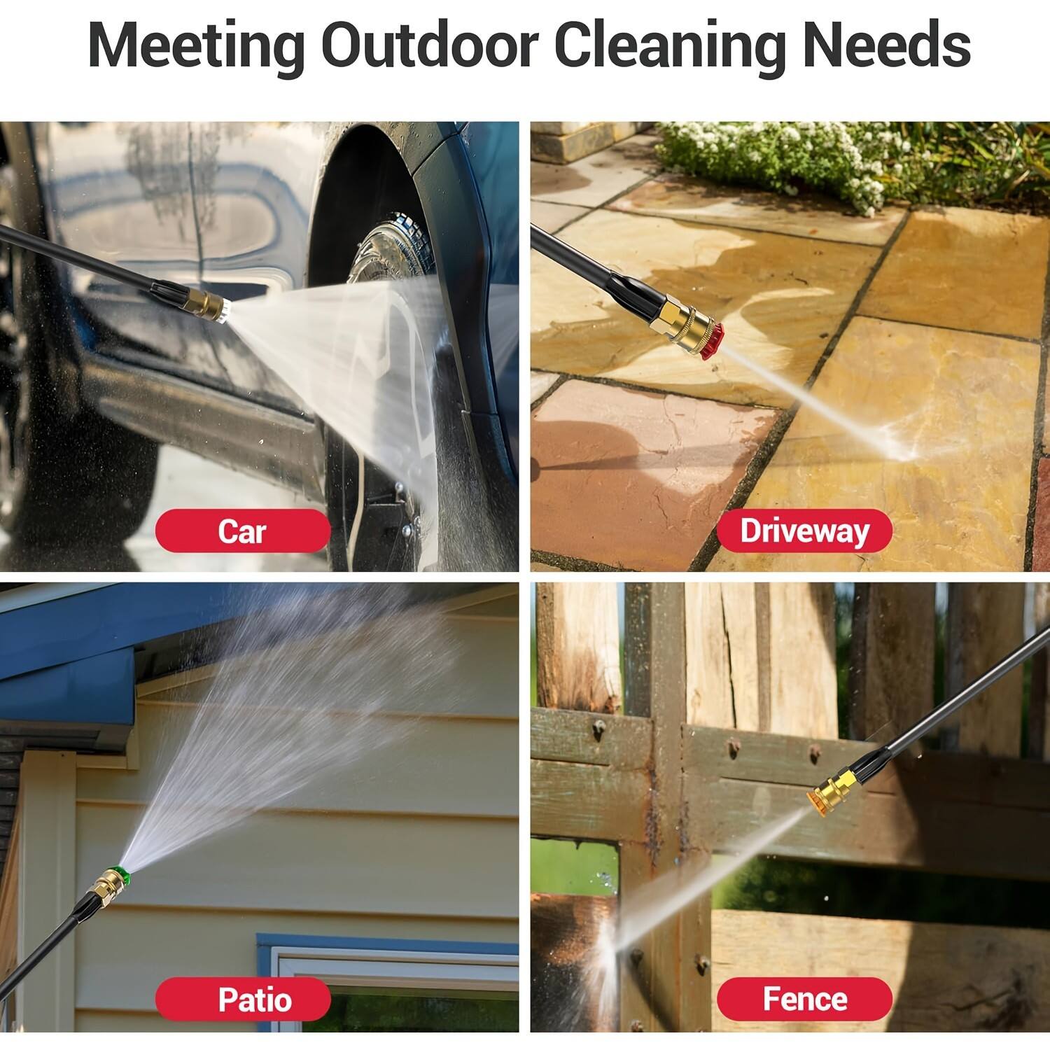 Meeting Outdoor Cleaning Needs

- Car
- Driveway
- Patio
- Fence