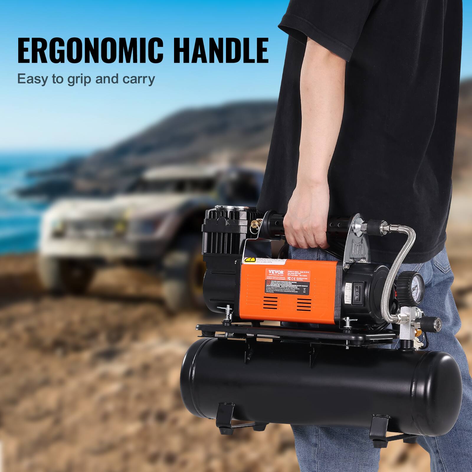 ERGONOMIC HANDLE  
Easy to grip and carry