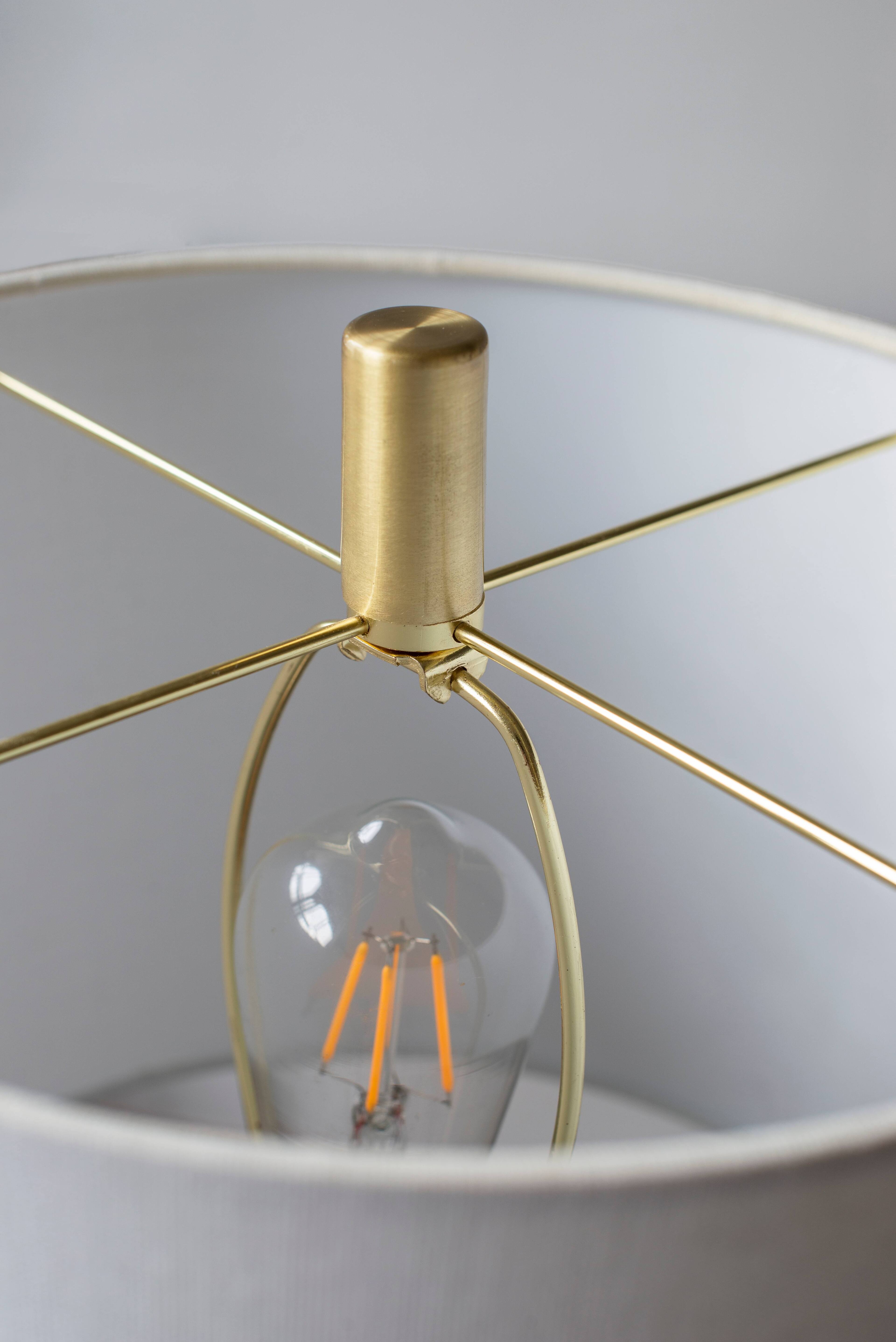 Alt View 2. Dexmalle - Dexmalle-Marble Table Lamp-White+Gold.