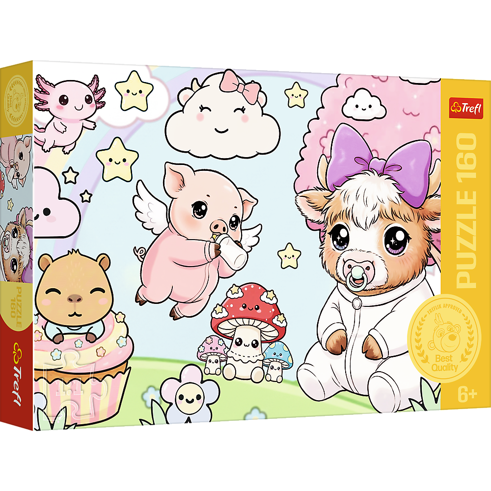 Trefl - Red 160 Piece Kids Puzzle - Baby Animals - Multicolor