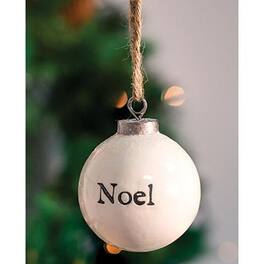BreeBe - Ceramic Ornament "Noel" - White