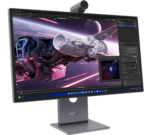 Lenovo - Yoga Pro 27UD-10 27-inch OLED 4K 120Hz Webcam Monitor - Eclipse Black