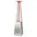 Front. Costway - Costway 90" Tall Pyramid Patio Heater Quartz Glass Tube Flame Heating 42000 BTU W/ Wheel - Silver.