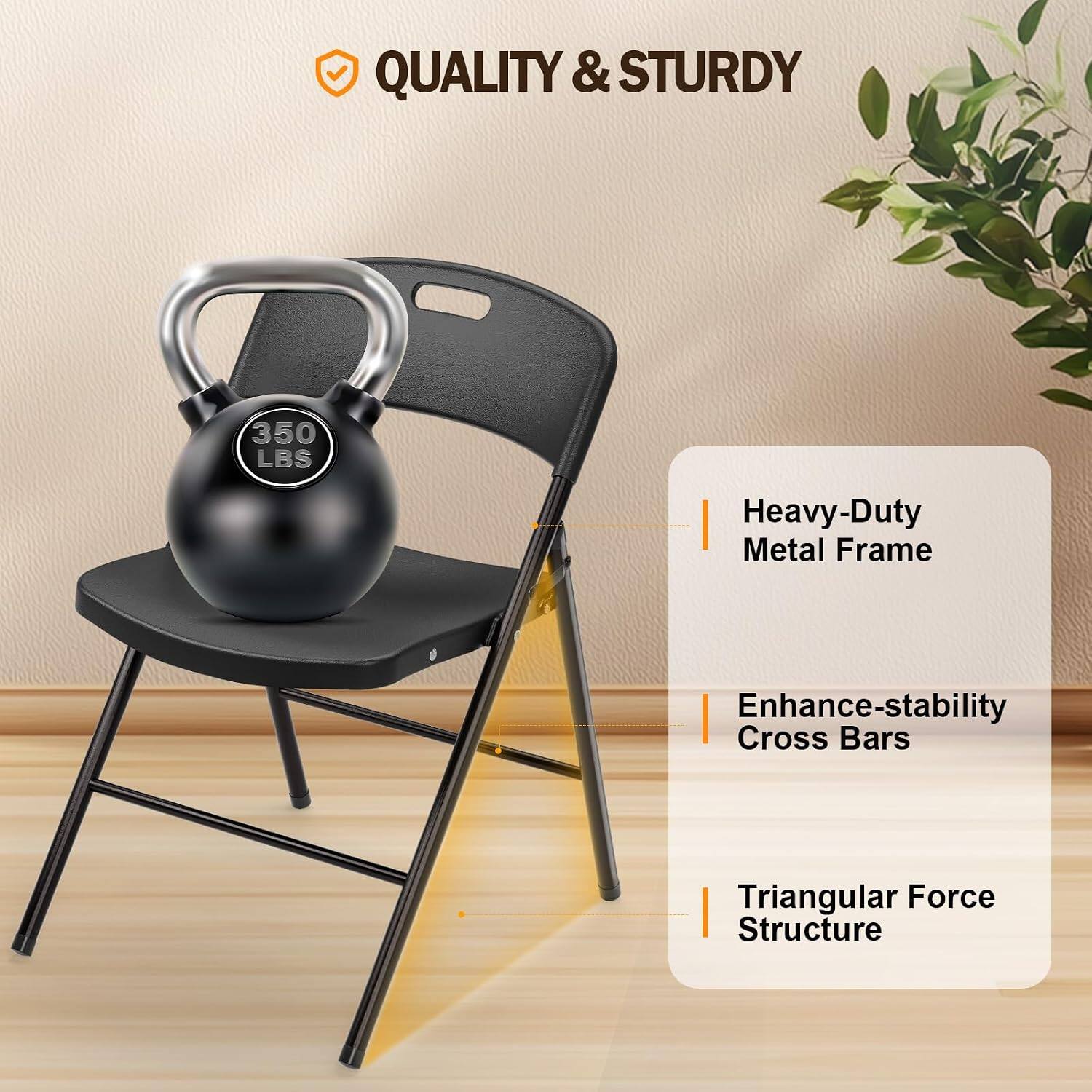 QUALITY & STURDY

350 LBS

Heavy-Duty Metal Frame

Enhance-stability Cross Bars

Triangular Force Structure