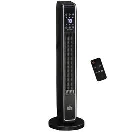 Tiramisubest - 2-In-1 Portable Electric Tower Heater,Oscillating Space Heater with Remote Control,8H Timer,Three Heating Modes - Black