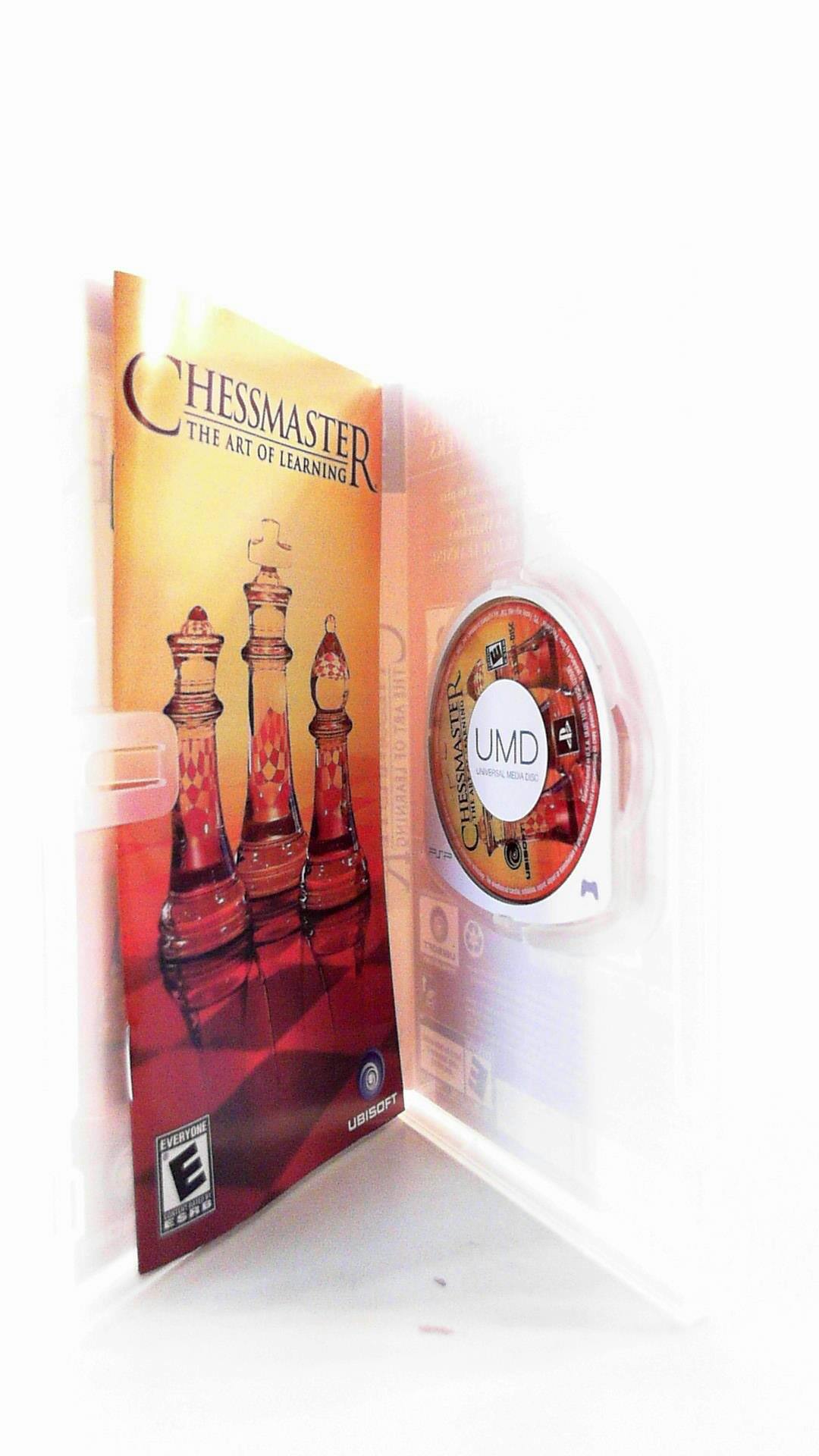 CHESSMASTER  
THE ART OF LEARNING  

UMD  
UNIVERSAL MEDIA DISC  

UBISOFT  

ESRB  
EVERYONE  

CHESSMASTER  
THE ART OF LEARNING  

UMD  
UNIVERSAL MEDIA DISC  

UBISOFT