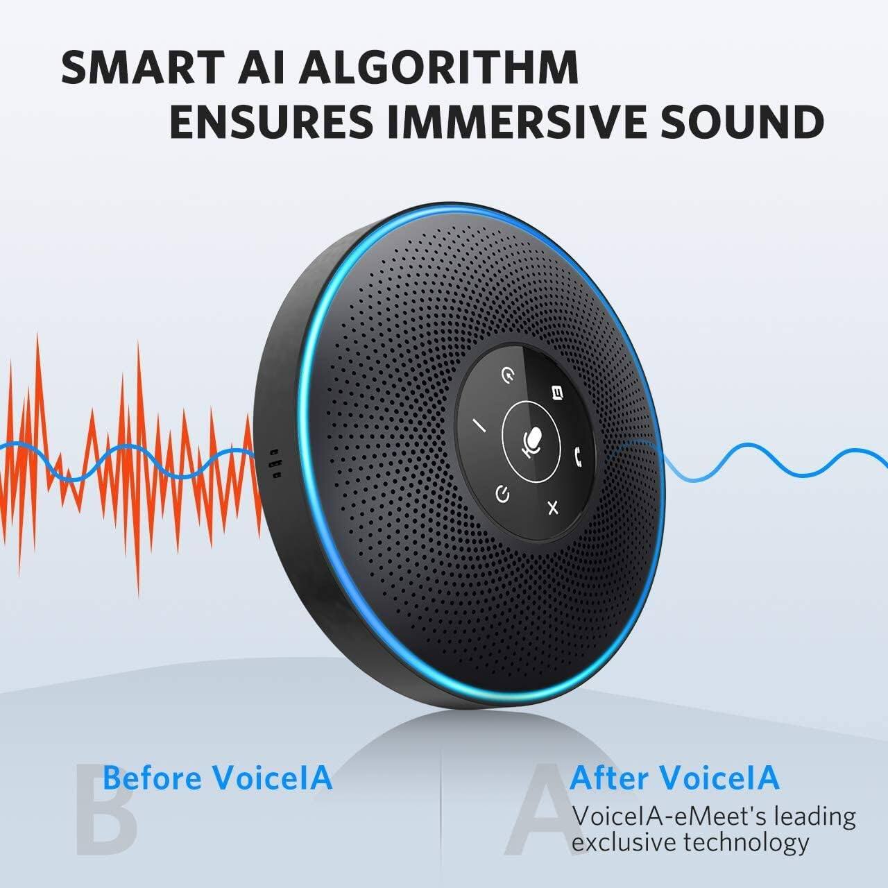 SMART AI ALGORITHM ENSURES IMMERSIVE SOUND

Before VoicelA

After VoicelA
VoicelA-eMeet's leading exclusive technology