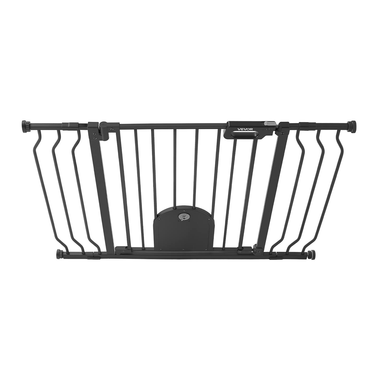 Alt View 5. VEVOR - Baby Gate for Stairs, 29.5-43 in Adjustable Width, Baby Gate with Adjustable Cat Door, with Pressure Mount Kit - Black.