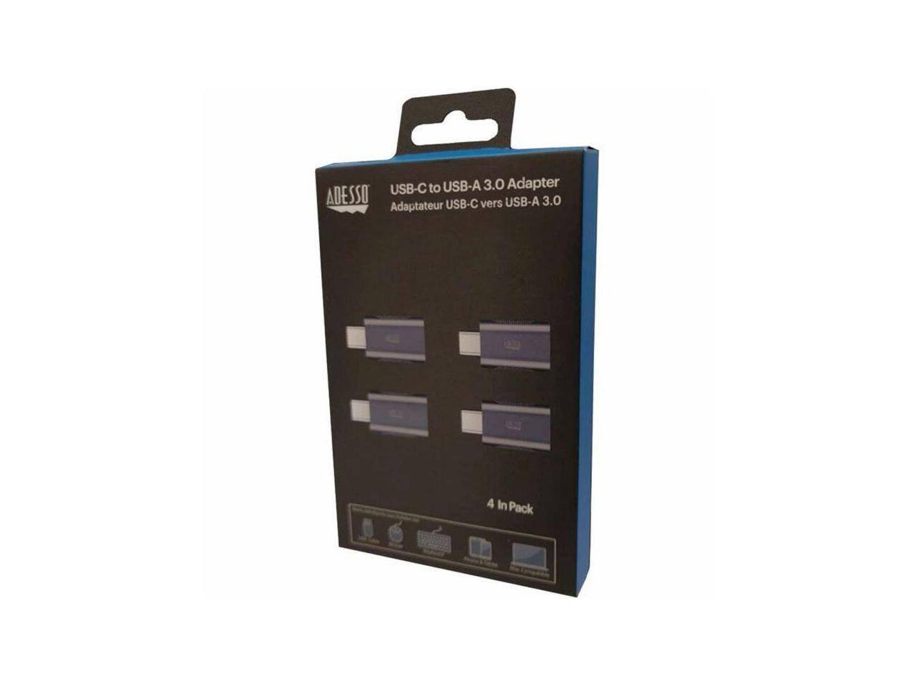 USB-C to USB-A 3.0 Adapter  
Adaptateur USB-C vers USB-A 3.0  
4 In Pack