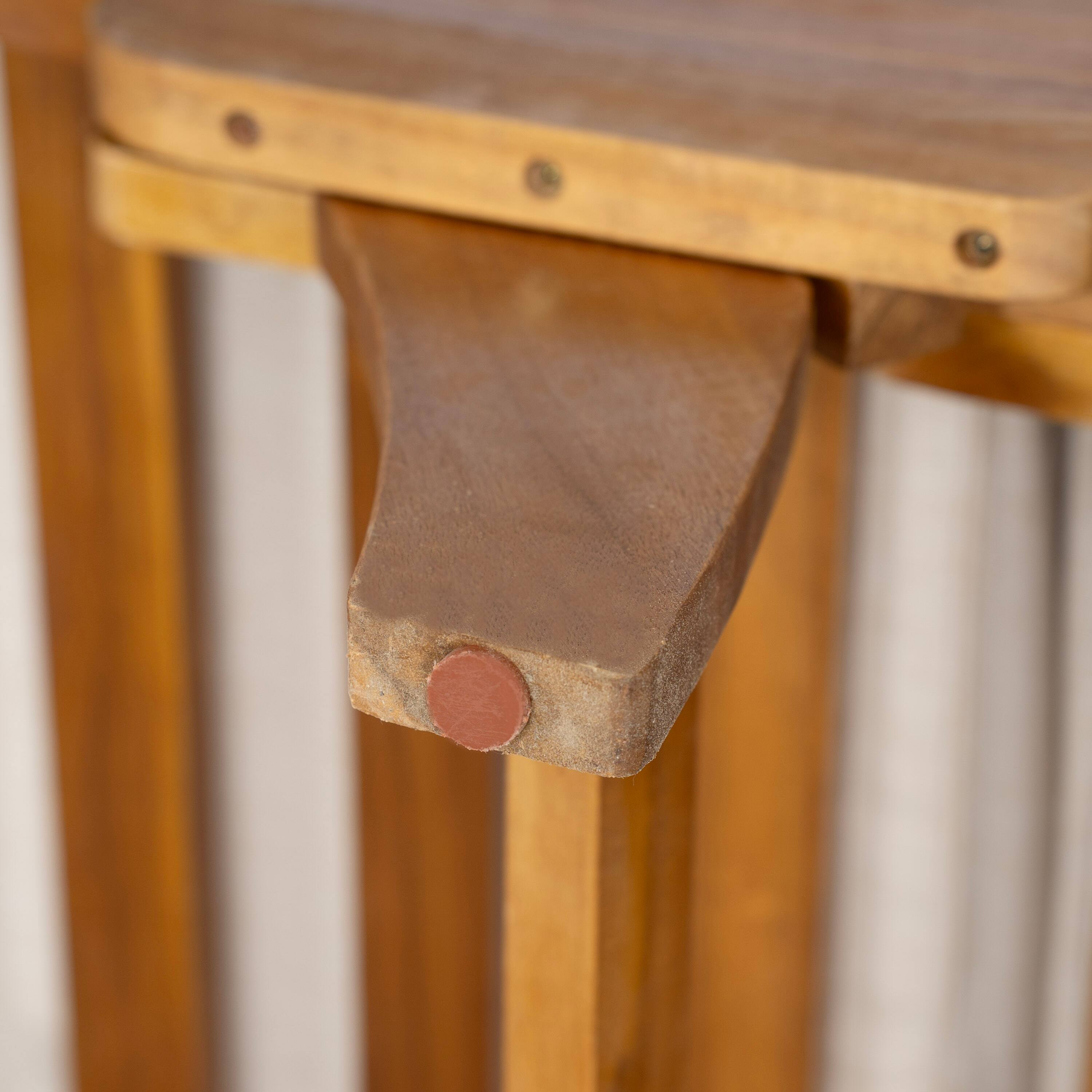 Alt View 6. Mondawe - Outdoor Patio Daybed Sofa with Foldable Arm 4 Back Pillows - Teak+ Beige.