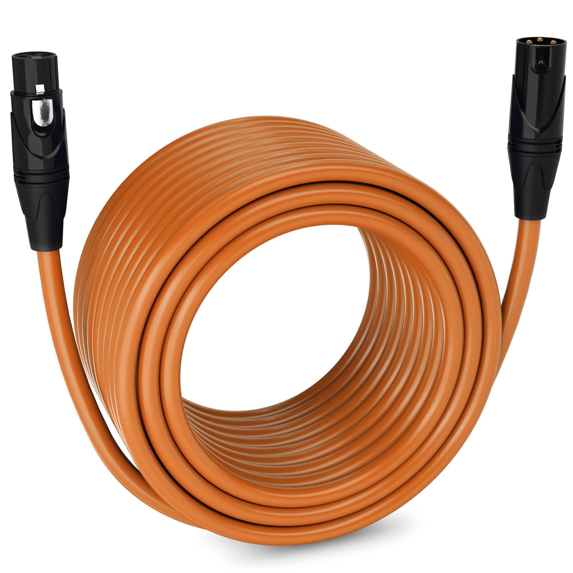 Photos - Cable (video, audio, USB) LyxPro  100 ft Balanced XLR Cable, Male to Female, 3 Pin Microphone Cable - Orange LYXLCS12100O 