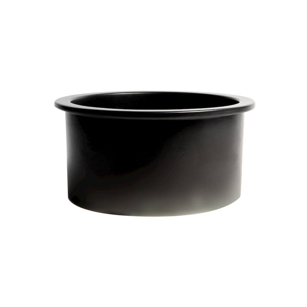 Alt View 6. Alfi - ALFI brand Black Matte Round 18 x 18 Undermount / Drop In Fireclay Prep Sink - Black.