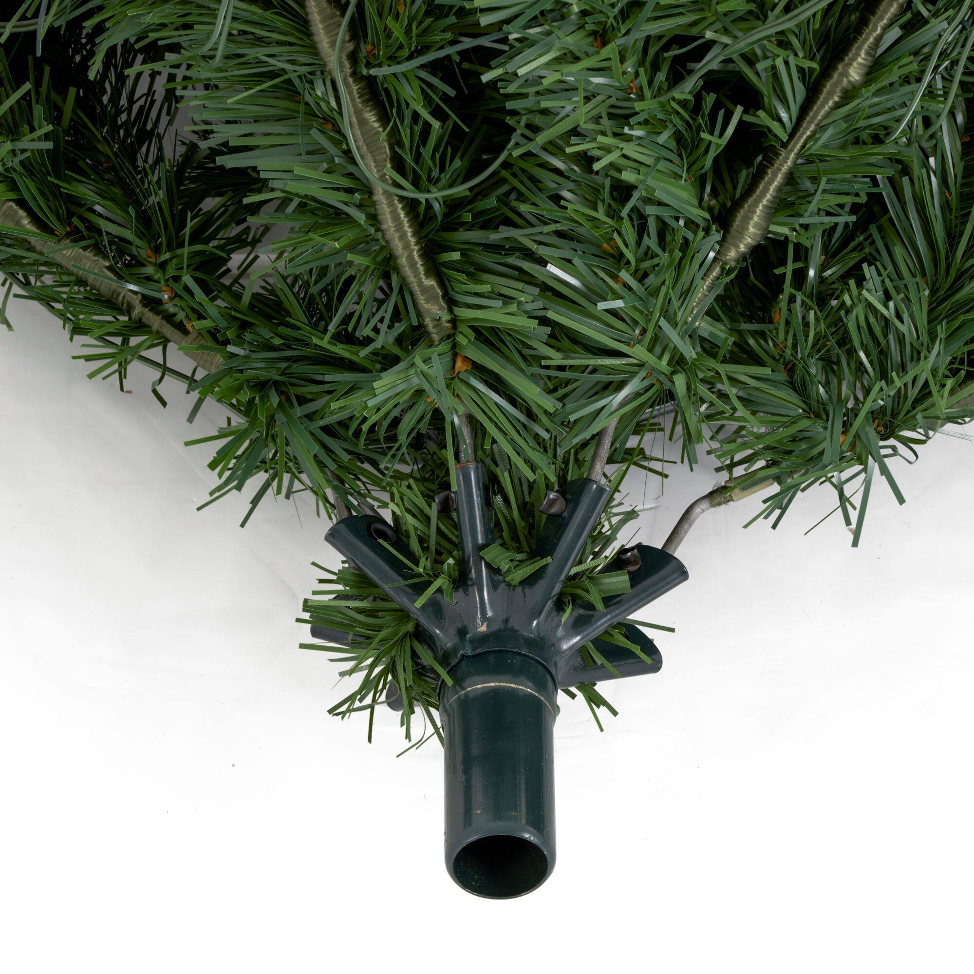 Alt View 8. Home Heritage - Home Heritage Half Pine 7' Pre-Lit Artificial Christmas Tree, 150 Warm White LED - 7ft. Pine.