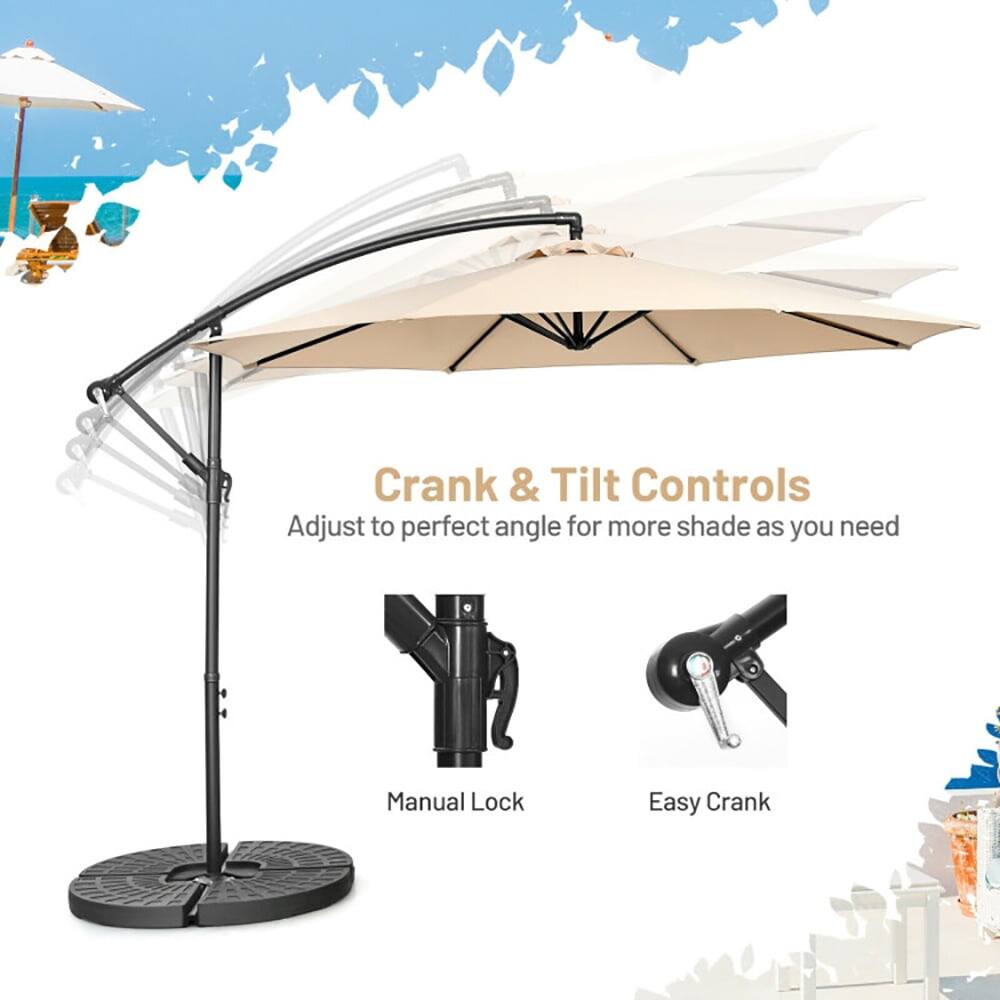 Crank & Tilt Controls  
Adjust to perfect angle for more shade as you need  

Manual Lock  
Easy Crank