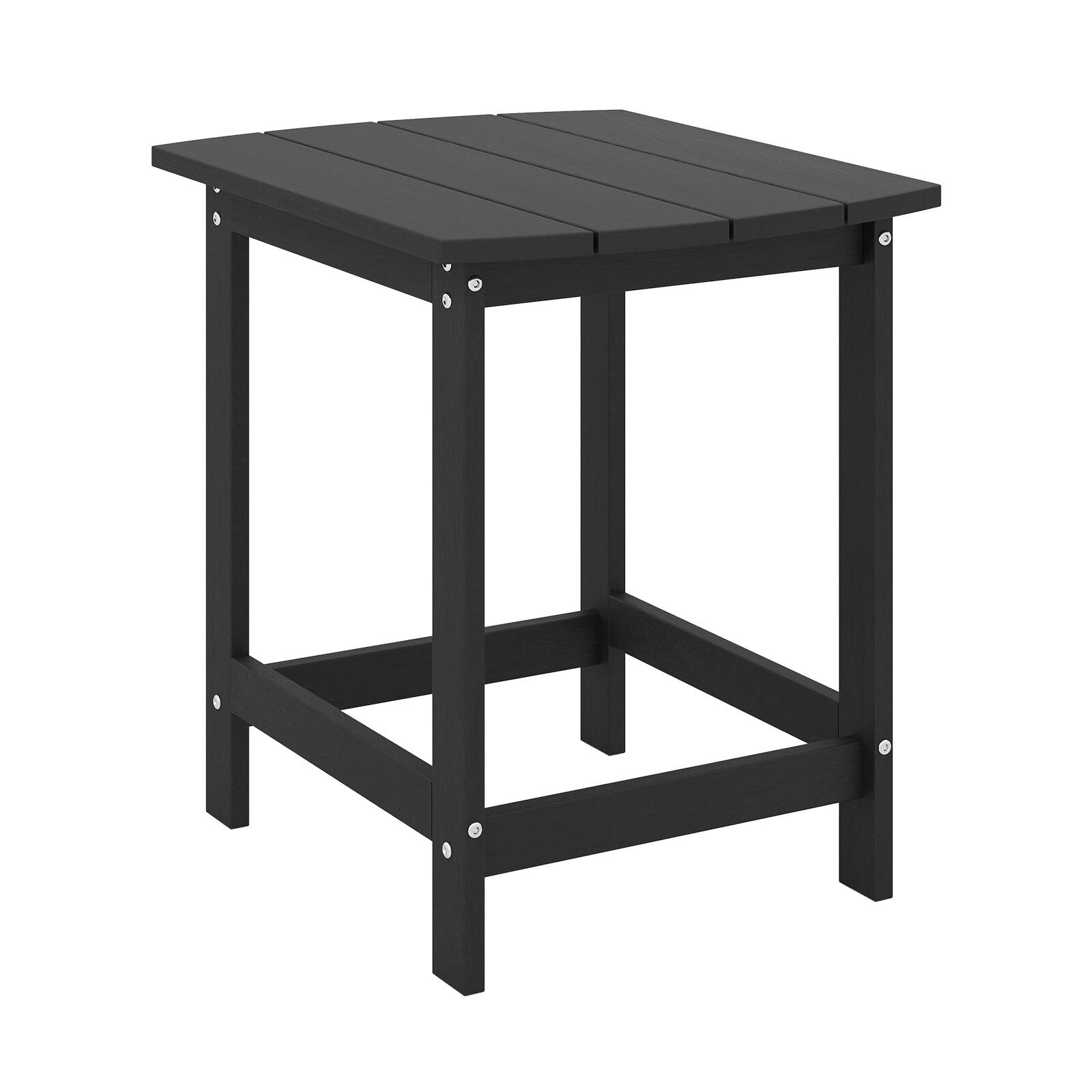 Alt View 9. Gymax - Gymax 18'' Patio Adirondack Side Table Weather Resistant HDPE for Garden Black - Black.