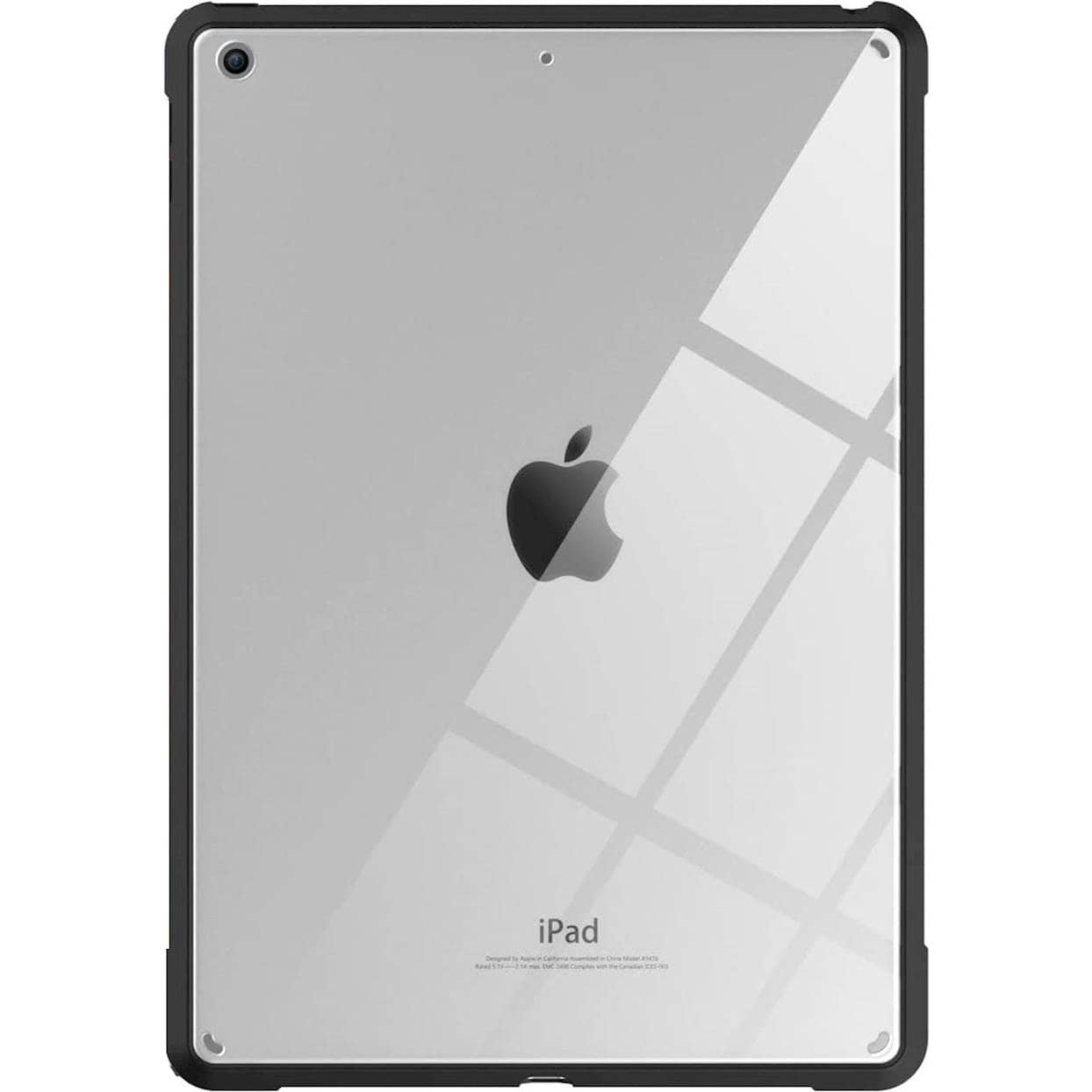 SaharaCase - Hybrid-Flex Hard Shell Case for Apple iPad 10.2 (8th Generation 2020 and 9th Generation 2021) - Clear Black - Front_Zoom