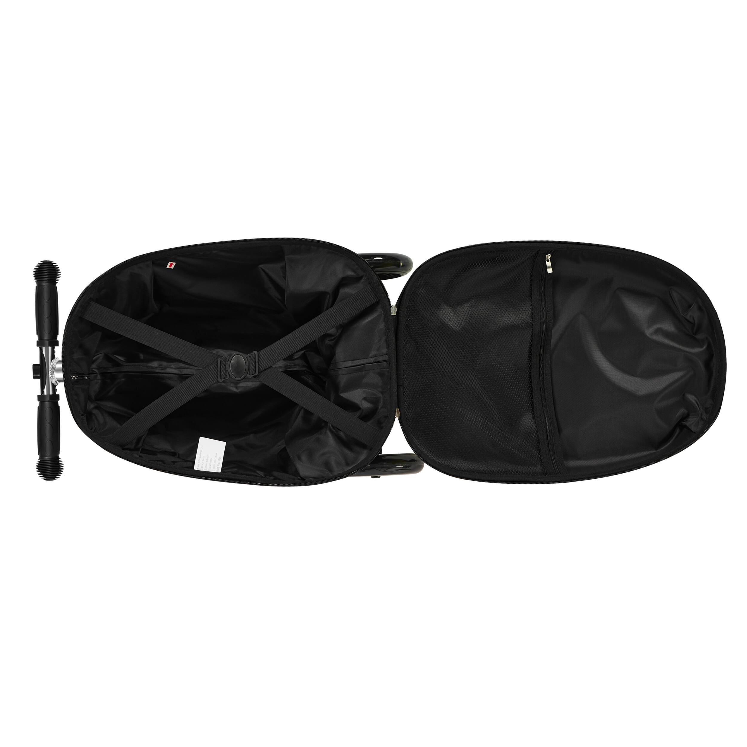 Alt View 4. GoPowerBike - GoPowerBike GoVoyage 3-Wheel Kids Luggage Scooter with Light-Up Wheels | Black - Black.