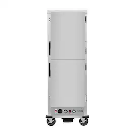 Koolmore - 33 in. Commercial Insulated Heated Holding/Proofing Cabinet with 32-Pan Capacity and Solid Dutch Doors - Silver