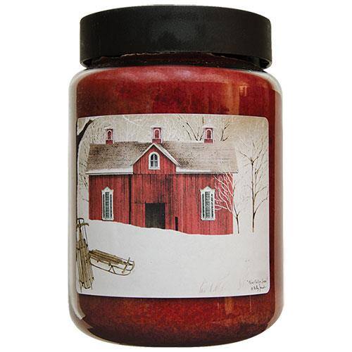 Front. BreeBe - Fallen Snow Jar Candle - Mulled Cider - 26oz - Red.