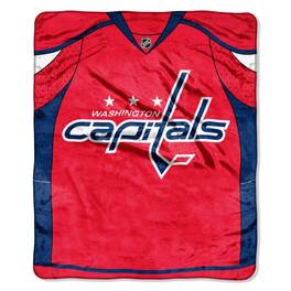 Northwest - Washington Capitals 50x60 inch Jersey Design Royal Plush Raschel Throw Blanket - Multi